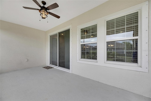 view of patio / terrace with ceiling fan