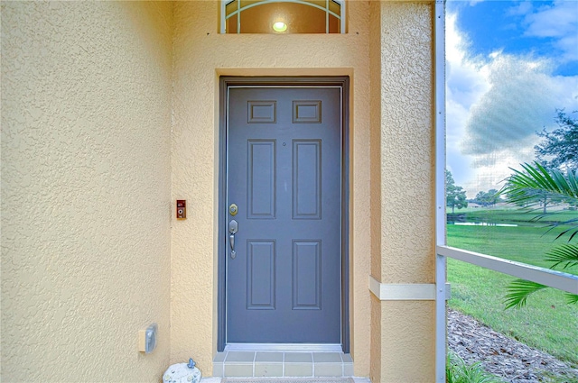 view of doorway to property