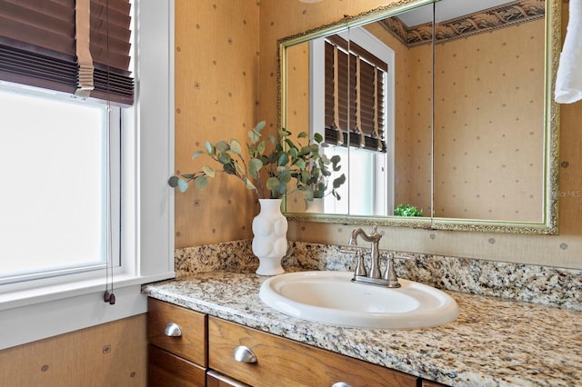 bathroom with vanity