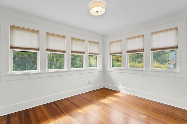 empty room featuring hardwood / wood-style flooring