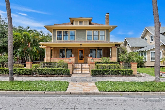 view of front of home with a porch