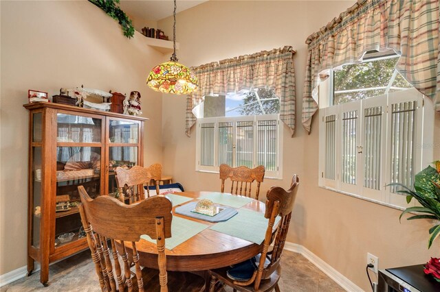 dining area with a wealth of natural light