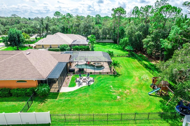 birds eye view of property