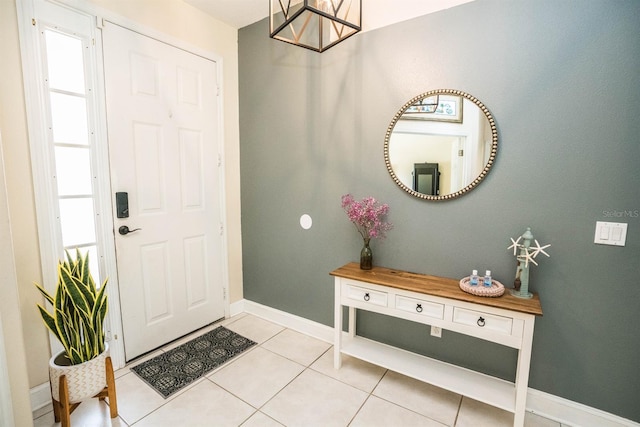 view of tiled entryway