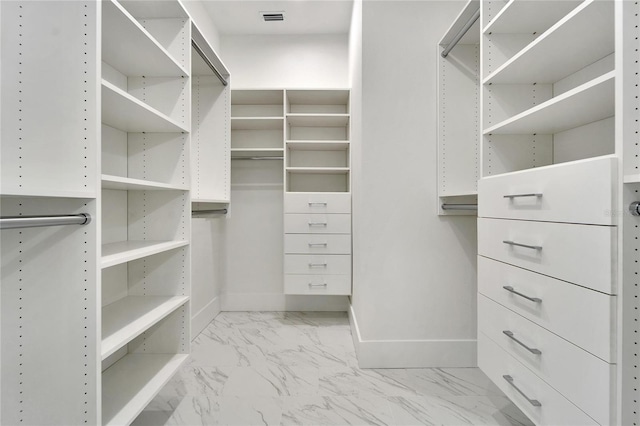 view of walk in closet