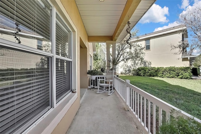 balcony with covered porch