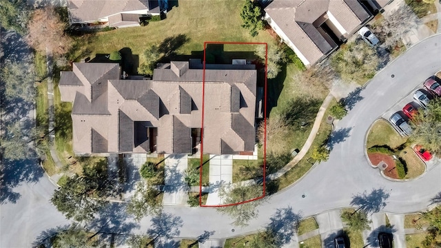 20308 Oak Key Ct, Tampa, FL 33647 - aerial view of property and surrounding area featuring property boundaries highlighted