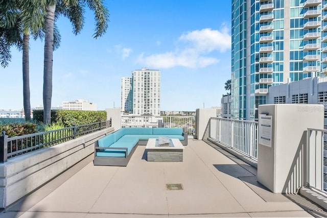 view of pool with outdoor lounge area and a patio area