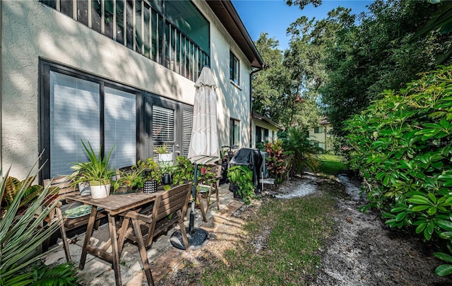 view of yard featuring a patio