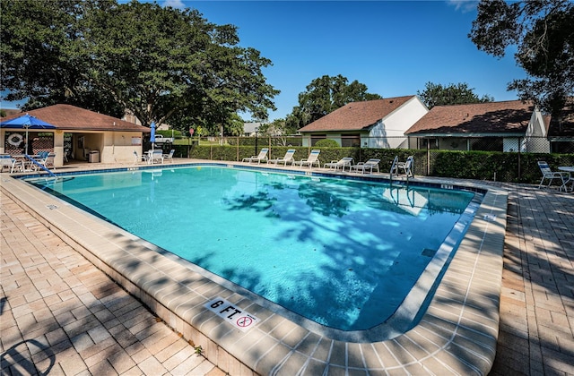 view of pool with a patio area