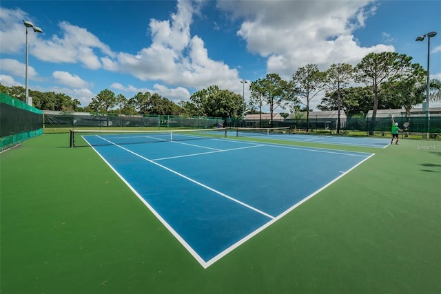 view of tennis court