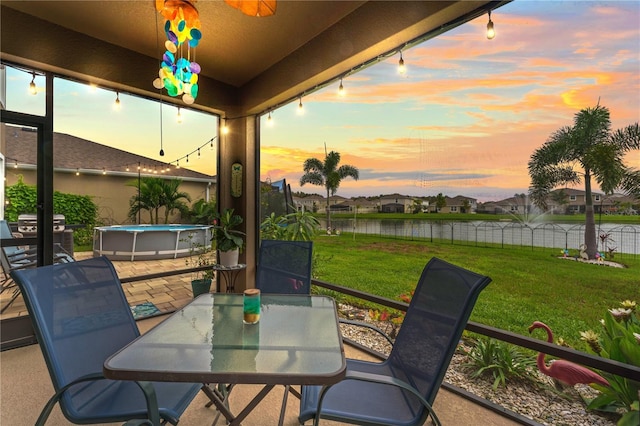 view of sunroom / solarium