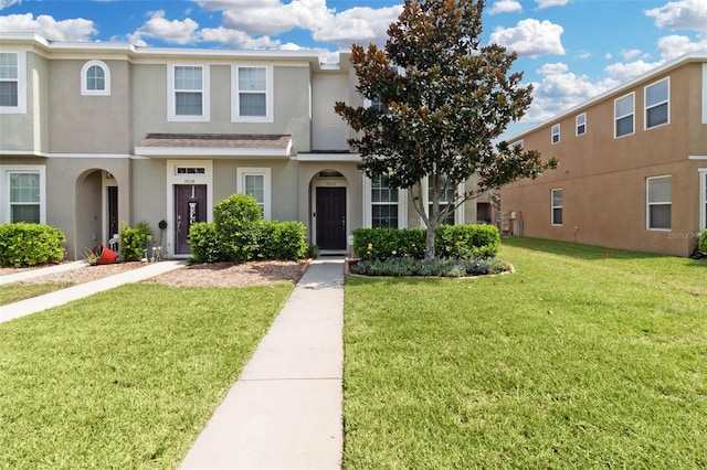 view of property with a front yard