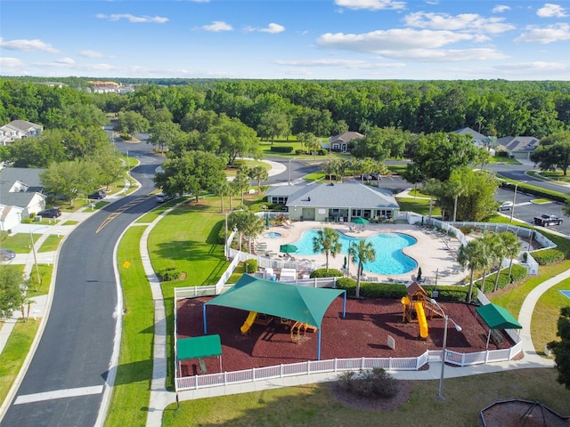 birds eye view of property