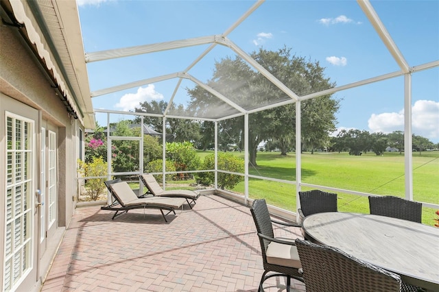 view of sunroom