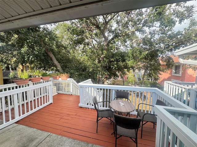 view of wooden terrace