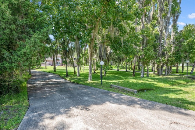 view of home's community featuring a lawn