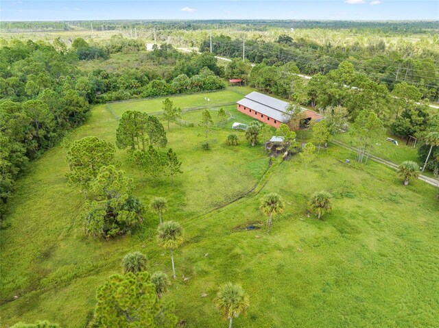 aerial view featuring a rural view