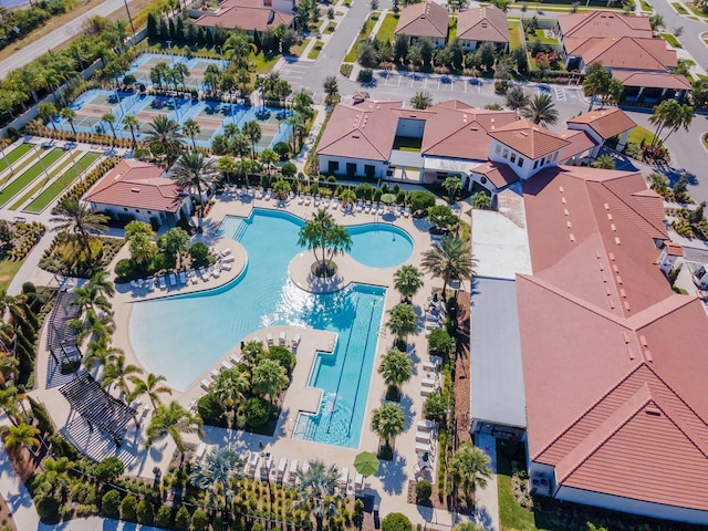 16850 Whisper Elm St, Wimauma, FL 33598 - drone / aerial view of a pool area
