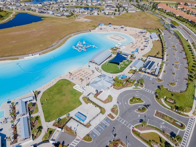 16850 Whisper Elm St, Wimauma, FL 33598 - aerial view of residential area featuring a large body of water