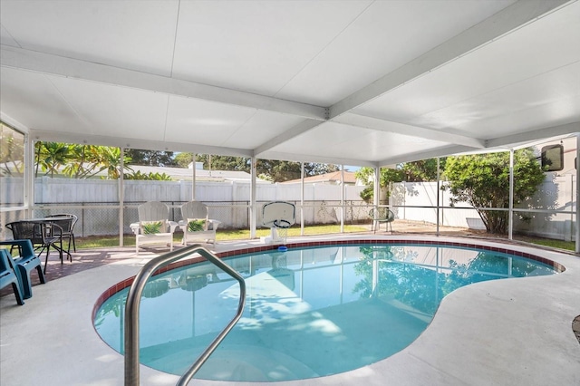 view of pool with a patio area