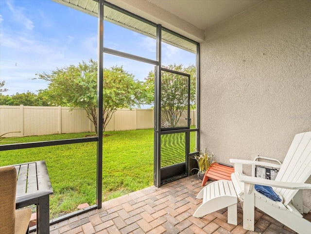 view of sunroom