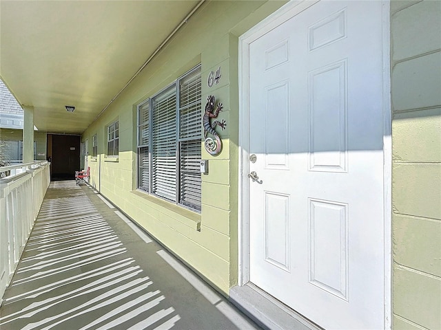 view of doorway to property