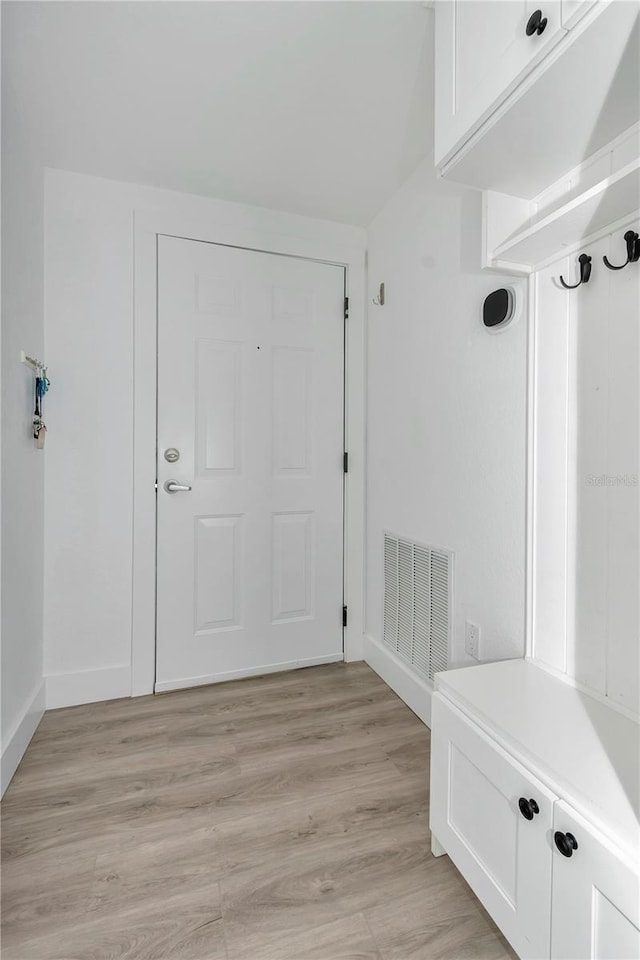 interior space featuring light wood-type flooring