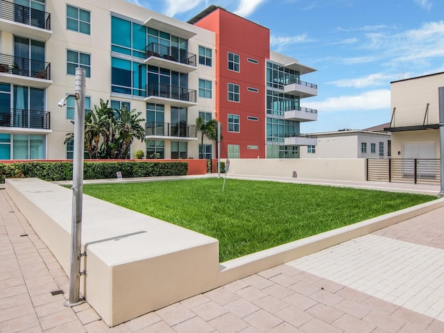 exterior space featuring a yard