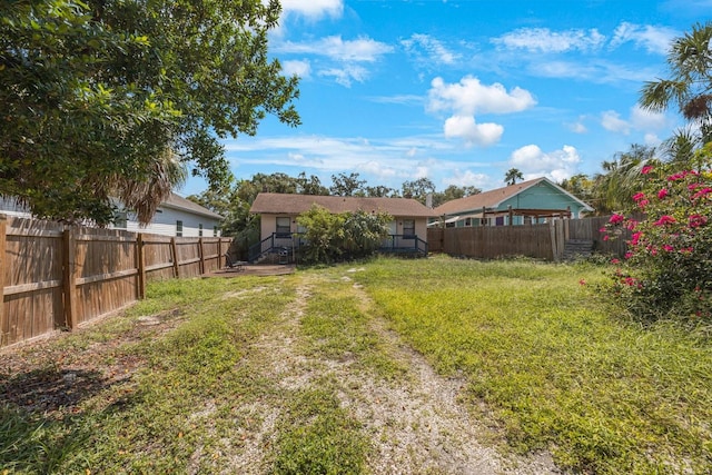 view of yard with a gazebo