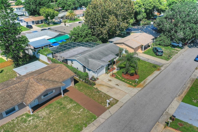 bird's eye view with a residential view