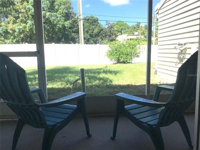 view of sunroom