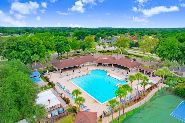 birds eye view of property