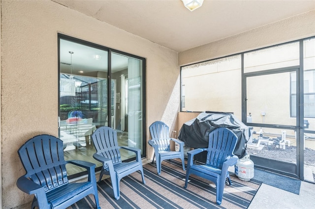 view of sunroom