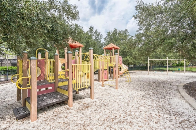 view of jungle gym