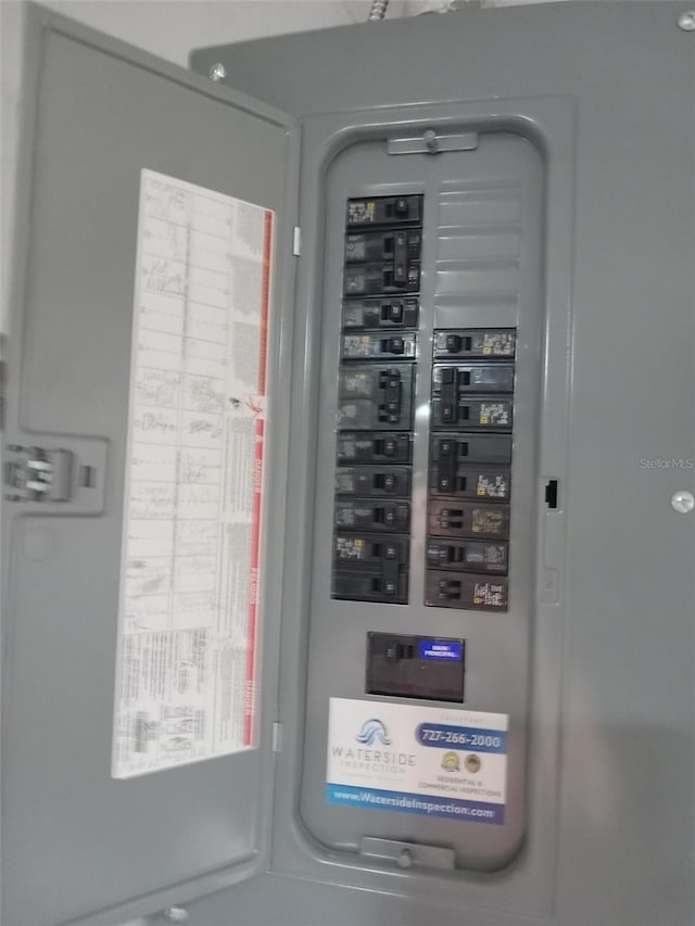 utility room with electric panel