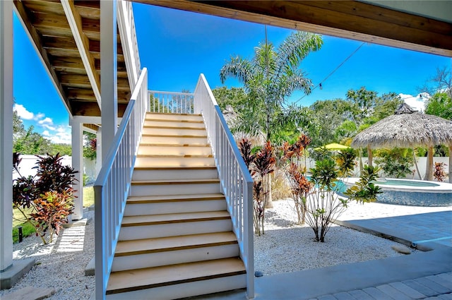 view of stairway