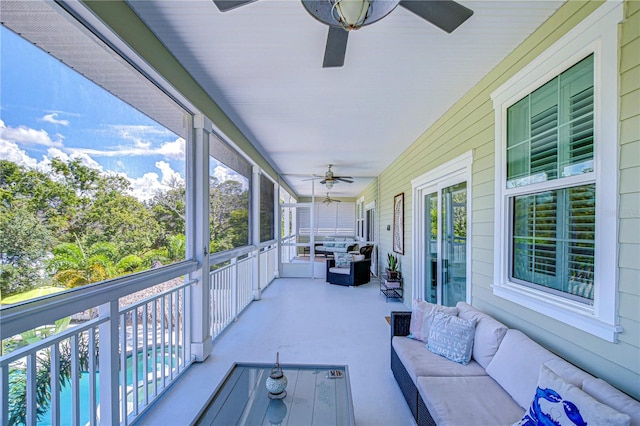 view of sunroom / solarium