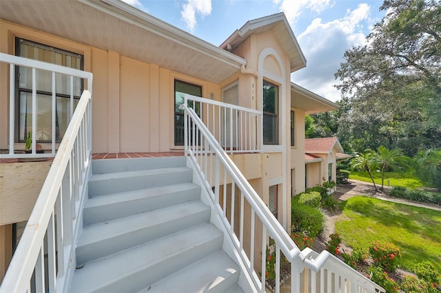 view of stairs