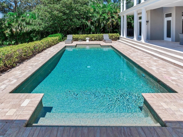 view of pool with a patio area