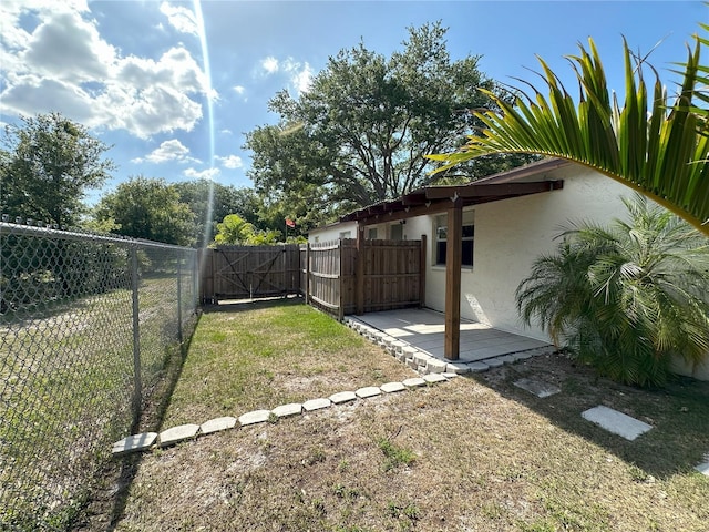 view of yard featuring a patio