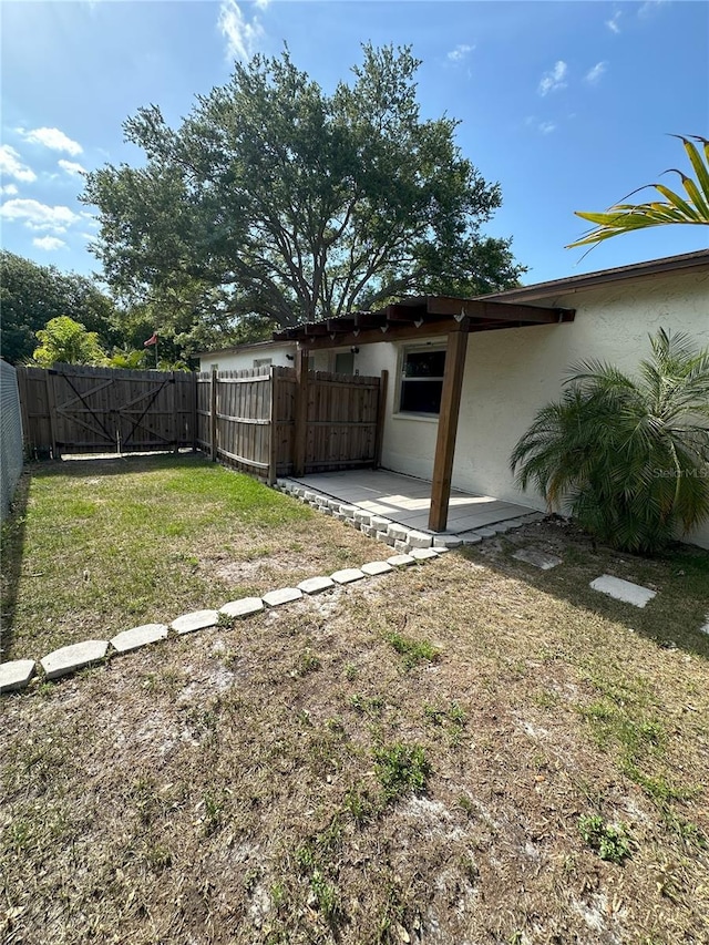 view of yard with a patio