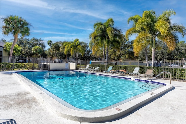 view of pool with a patio