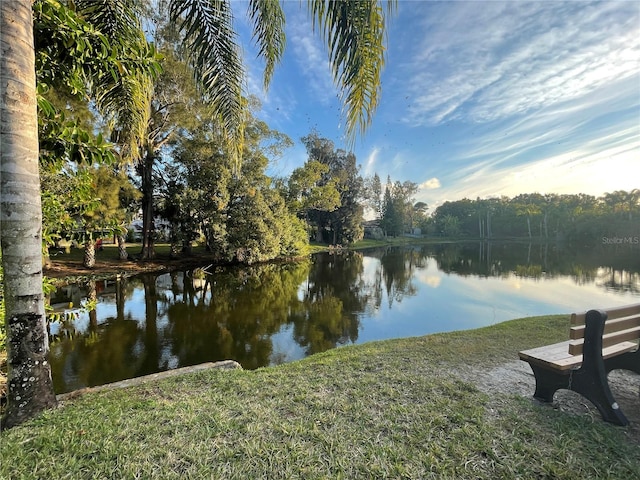 view of water feature