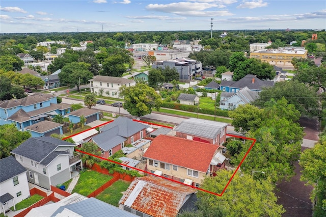 drone / aerial view with a residential view