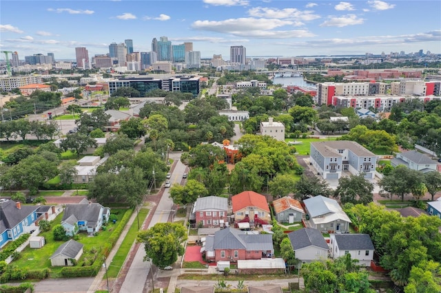 drone / aerial view featuring a view of city