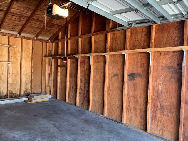 view of storage area