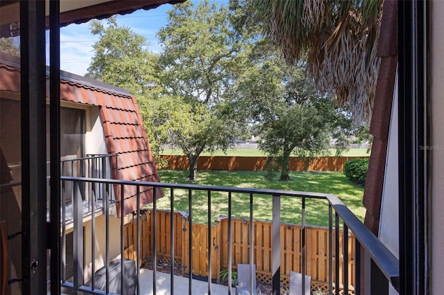 view of balcony