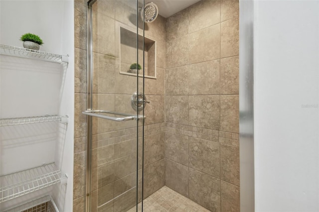 bathroom featuring walk in shower