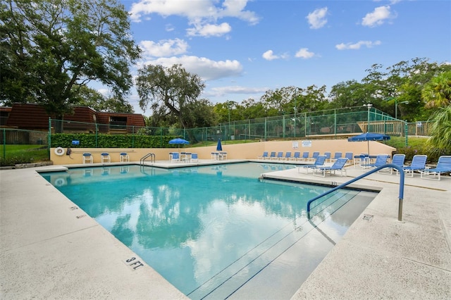 view of pool with a patio area